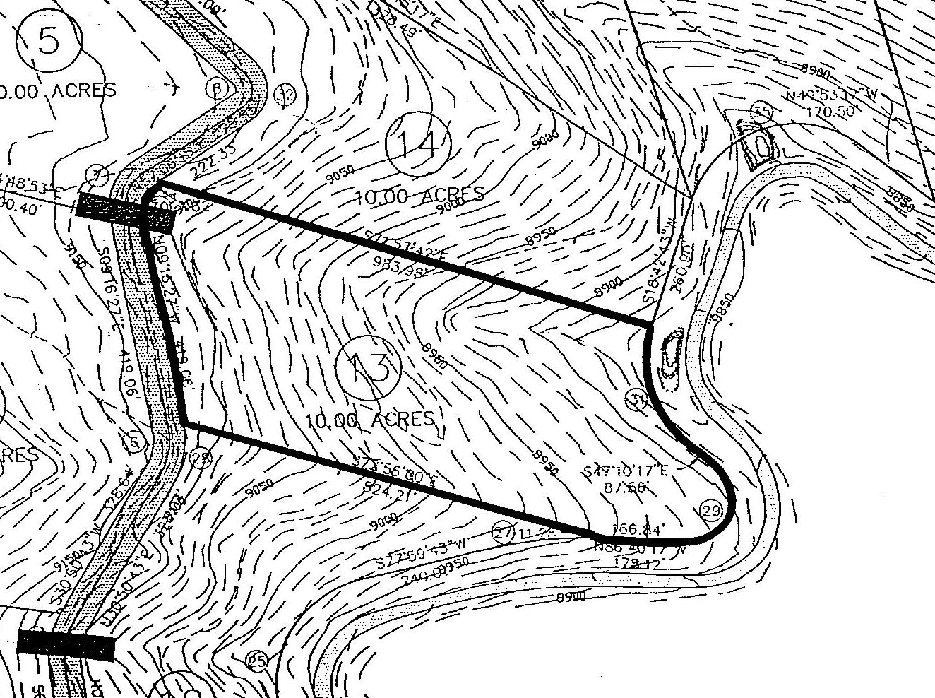 Land For Sale Parcel Map Near Taos & Angel Fire, New Mexico Bordering Carson National Forest by